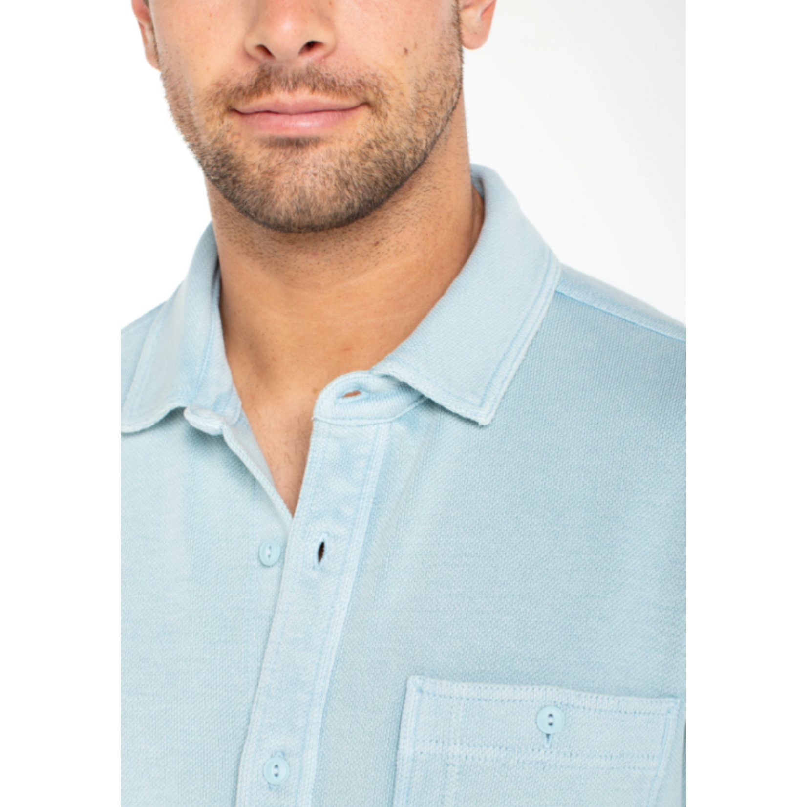 Liverpool Los Angeles Knit Short Sleeve Button up Shirt