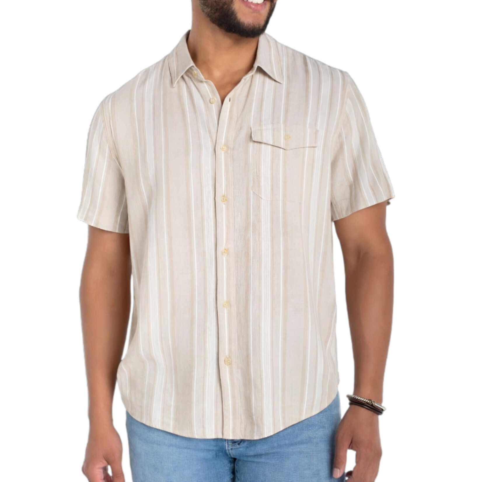 Liverpool Los Angeles Short Sleeve Button Up Shirt