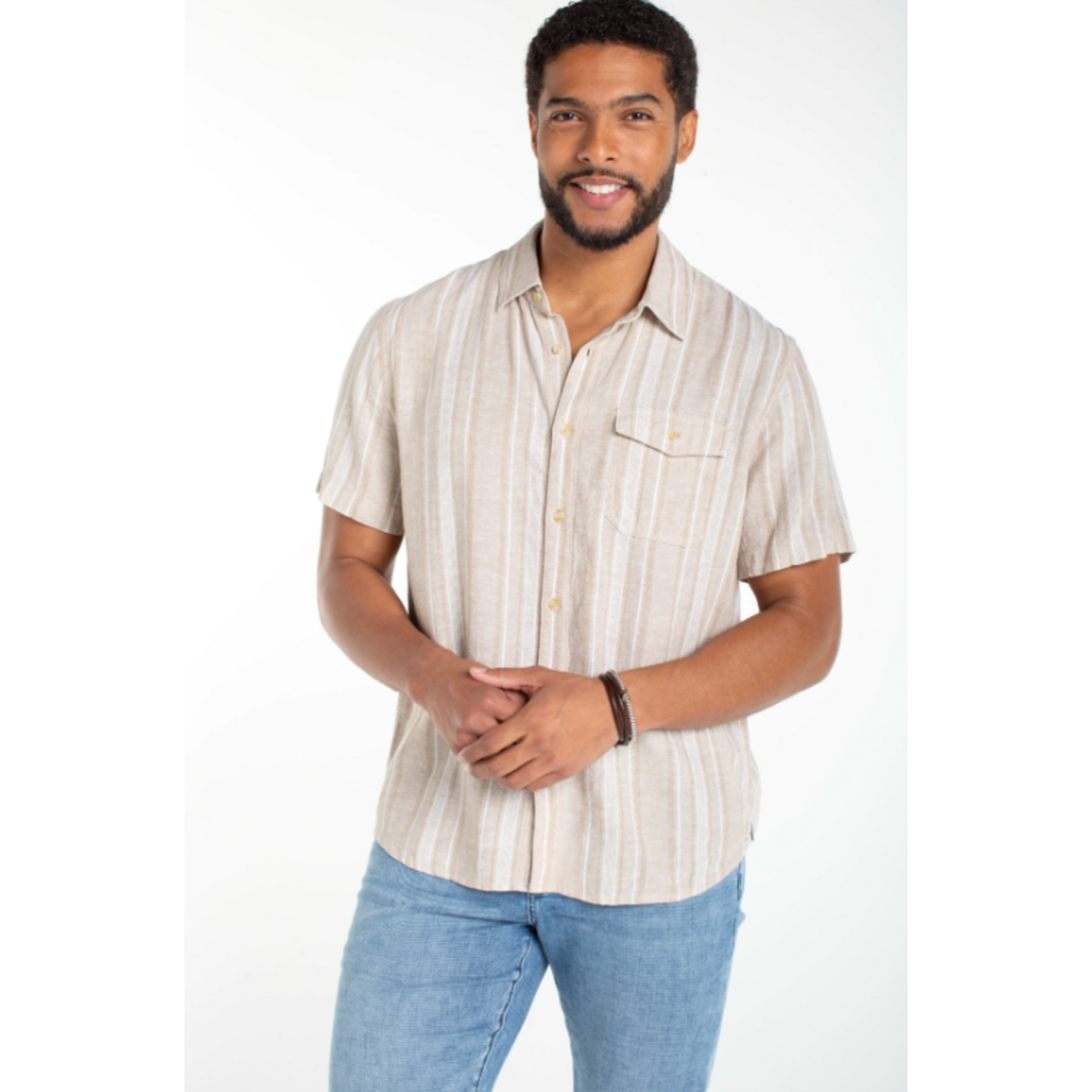 Liverpool Los Angeles Short Sleeve Button Up Shirt