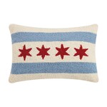 Peking Handicraft Chicago Flag Hook Pillow