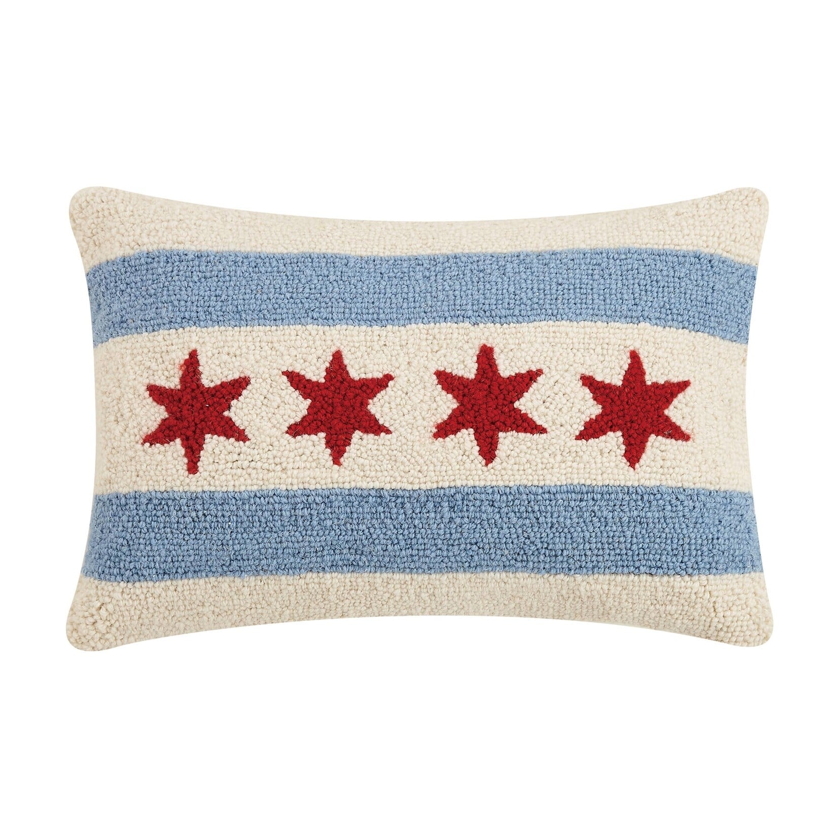 Peking Handicraft Chicago Flag Hook Pillow