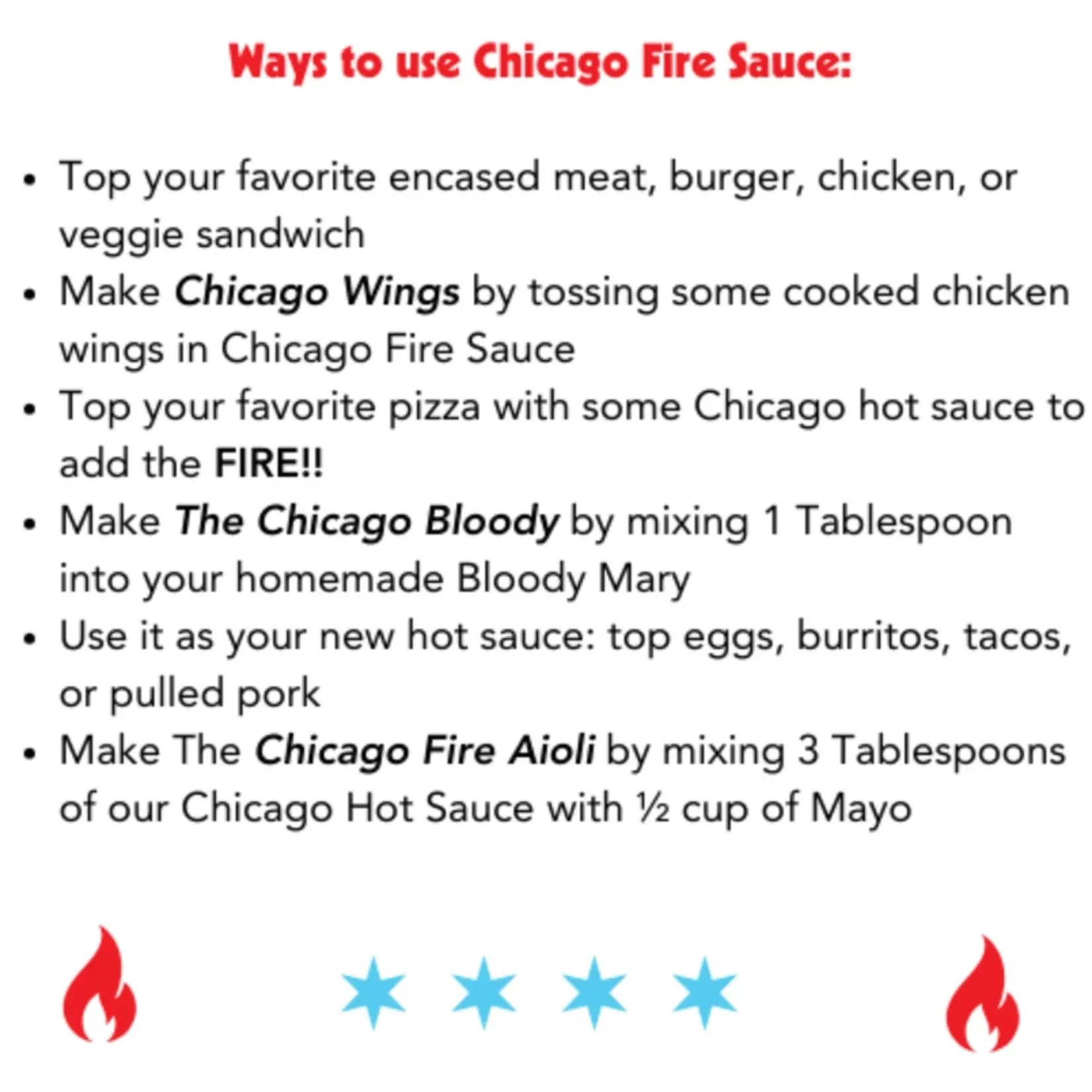 Big Fork Chicago Fire Sauce