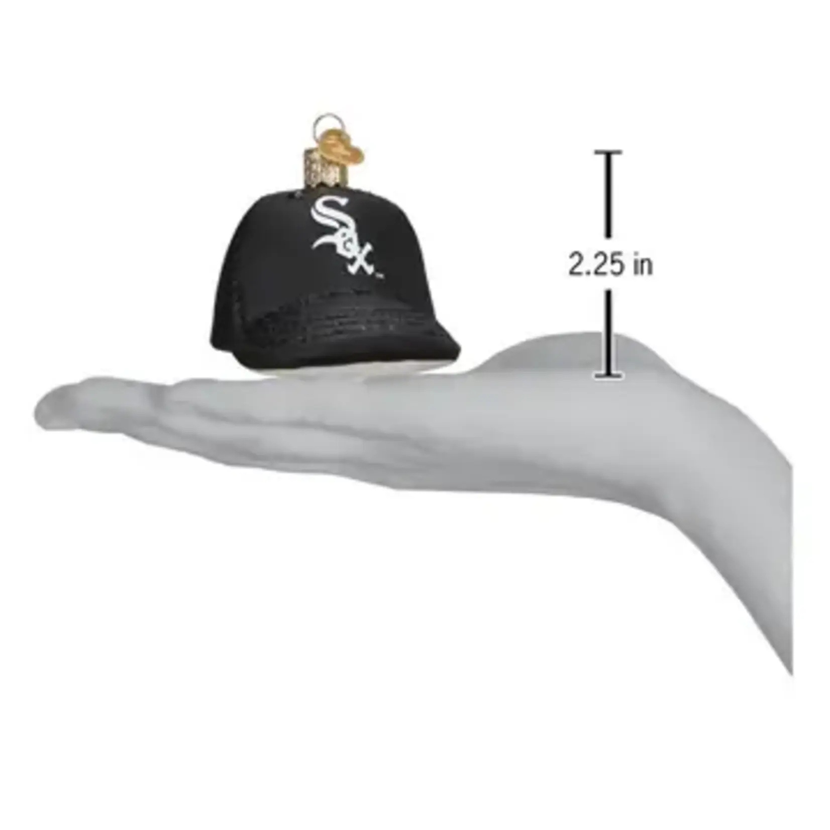 Old World Christmas White Sox Baseball Cap Ornament