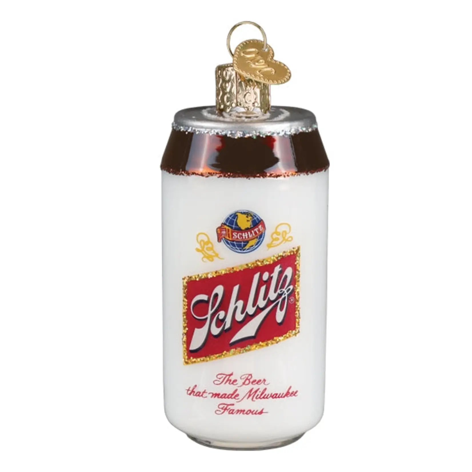 Old World Christmas Schlitz Beer Can Ornament