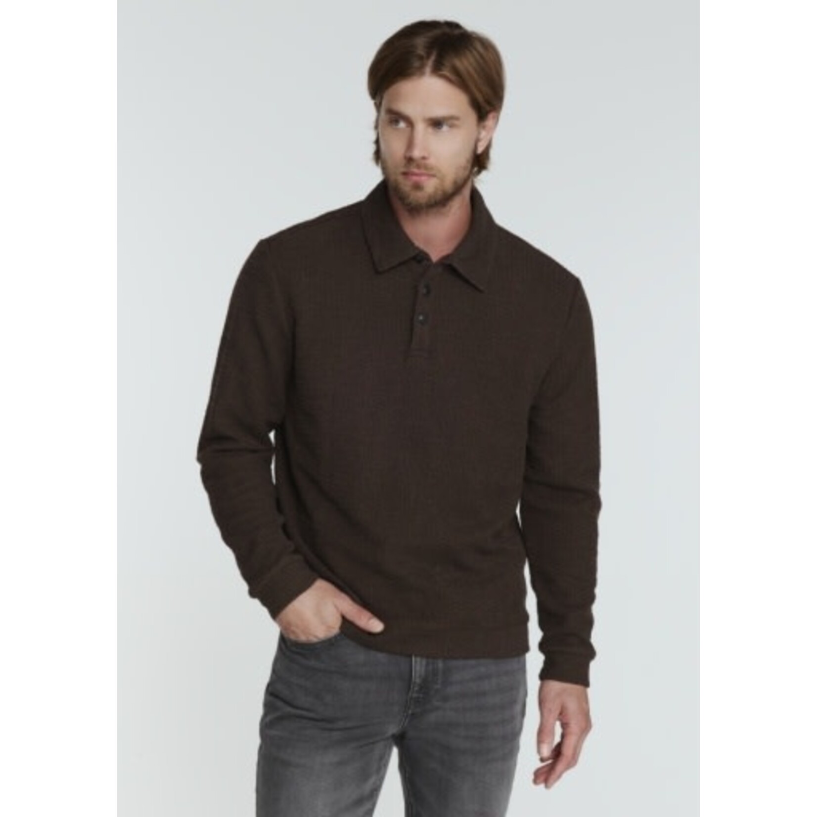 7 Diamonds MONTEREY TEXTURED L/S POLO