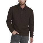 7 Diamonds Monterey Textured Long Sleeve Polo Shirt