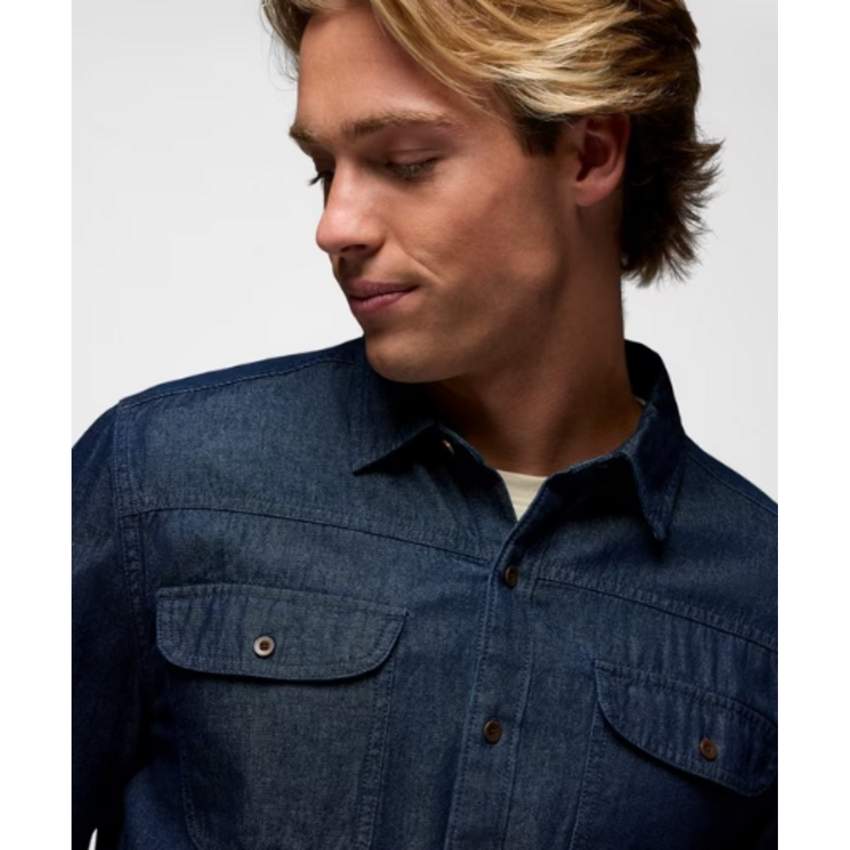 Prana Meares Denim Long Sleeve Shirt