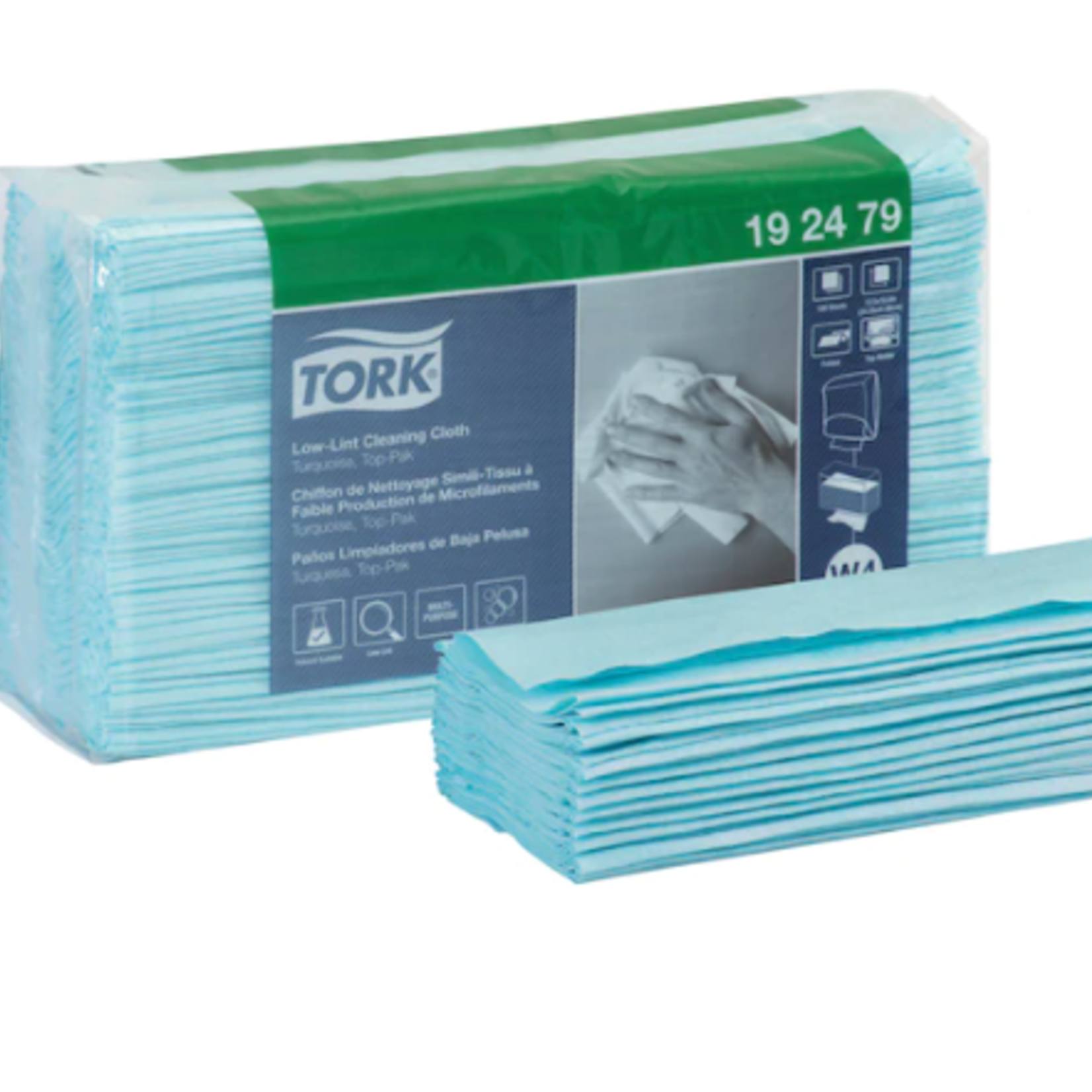 SCA HYGIENE PAPER Tork Low-Lint Cleaning Cloth, Top-Pak- 192479S