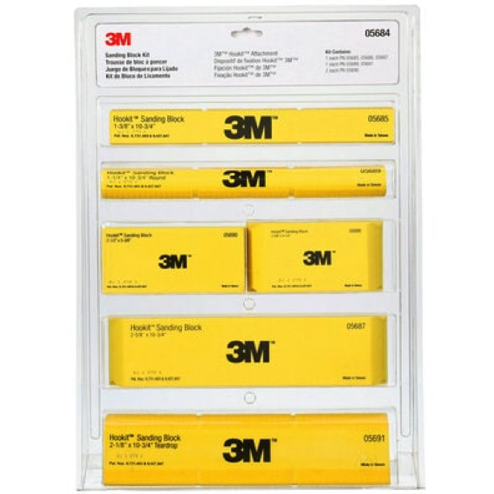 3M Stikit Hand Block - Hand Sanding Block - Hard Density - For Adhesive  Backed Sanding Sheets and Rolls - Yellow Sanding Block - 2.75' x 5' - 5440