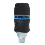 TOPRING Coupler topquik safety (1/4 industrial) 1/4 (m) npt (automatic)