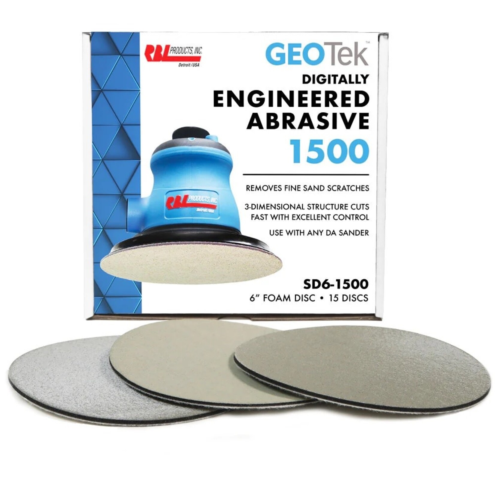 RBL PRODUCTS RBL GEOTek Engineered Abrasives - SD6-1500 15 PCS