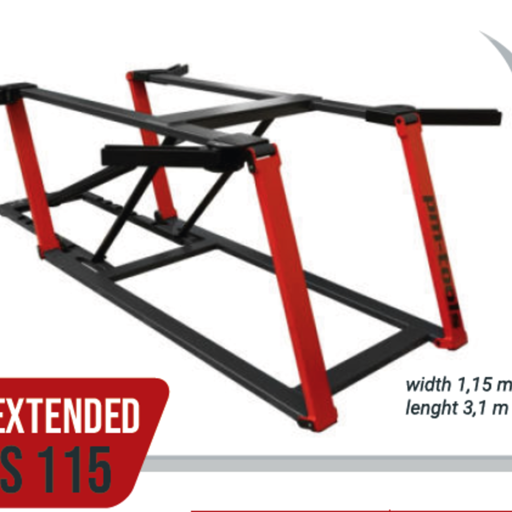Versa Lift Versa Extended Plus 115 Lift incl. with Pneumatic pump 1 Channel (Vans & Long Wheel Base) Matte Black