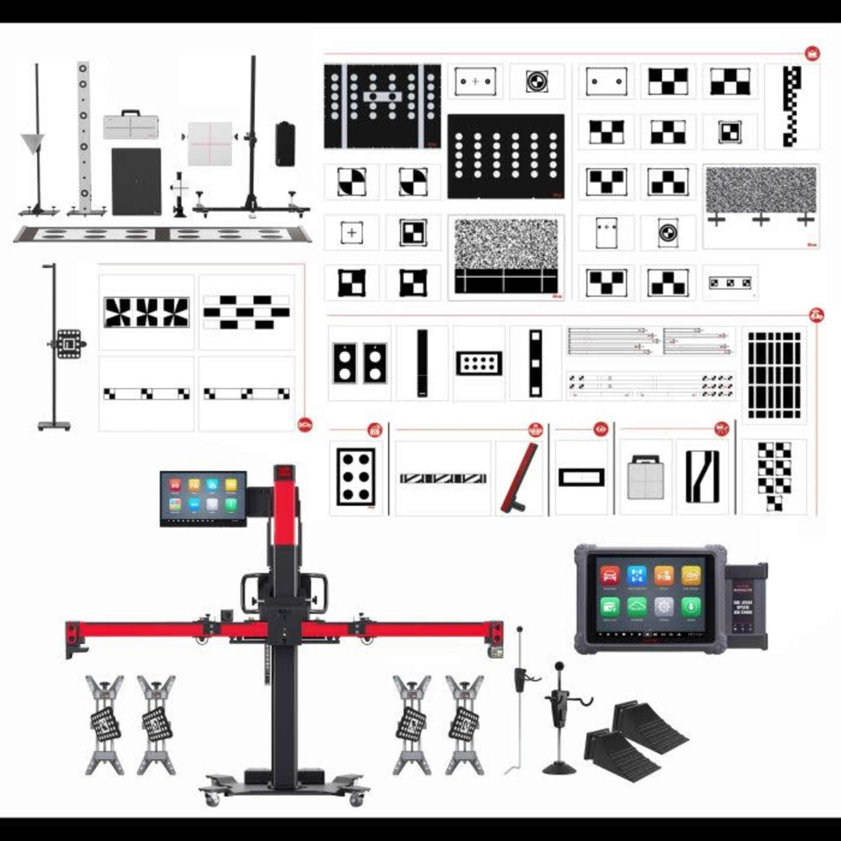 AUL-IA900AST:  MAXISYS IA900WA WHEEL ALIGNMENT AND ADAS CALIBRATION FRAME WITH ALL SYSTEMS ADAS CALIBRATION PACKAGE & MSULTRA ADAS TABLET