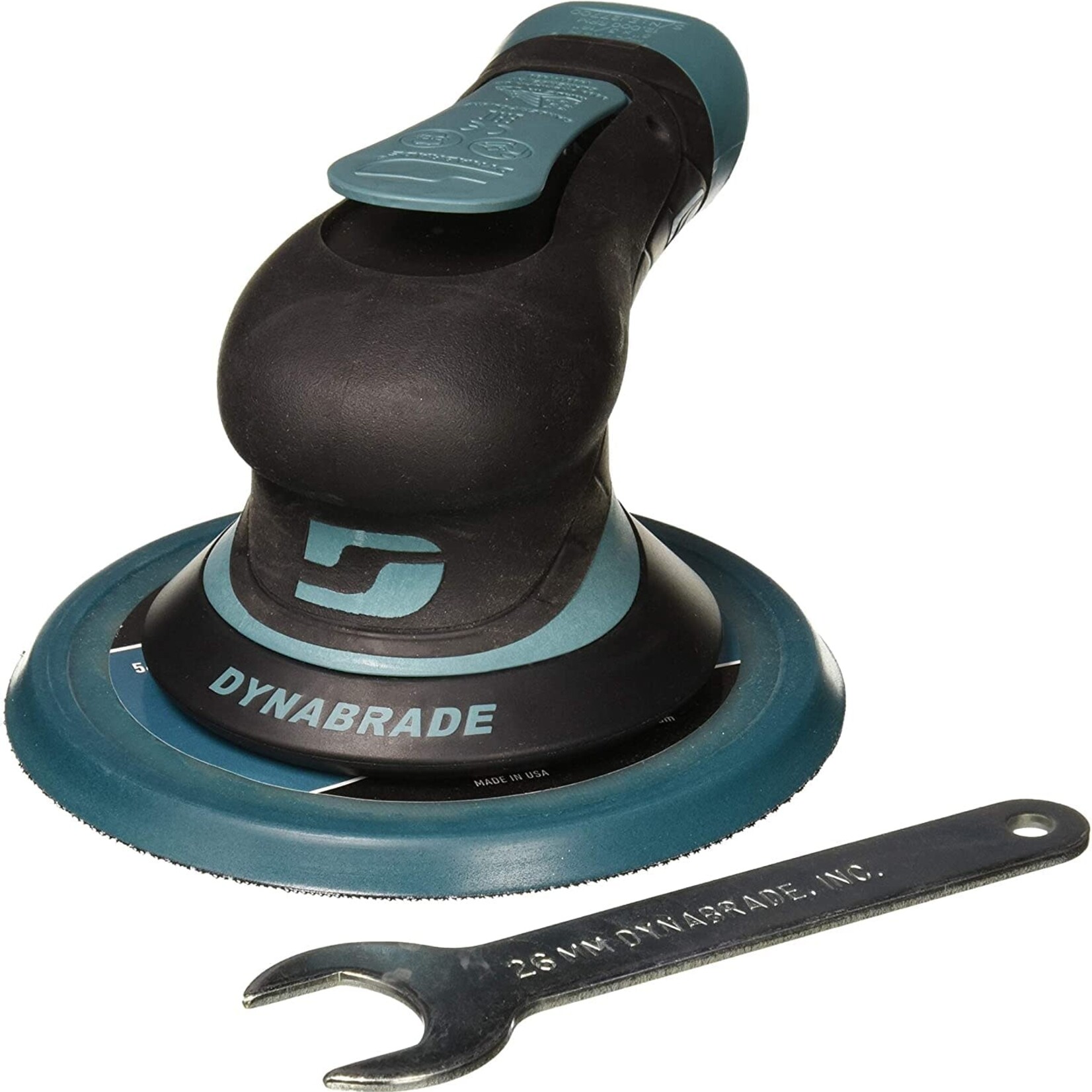 DYNABRADE DYNABRADE 6" (152mm) Dia. Non-Vacuum Dynorbital Extreme Random Orbital Sander 0.3 hp, 12,000 RPM, 3/16" (5 mm) Dia. Orbit, Rear Exhaust, Hook-Face