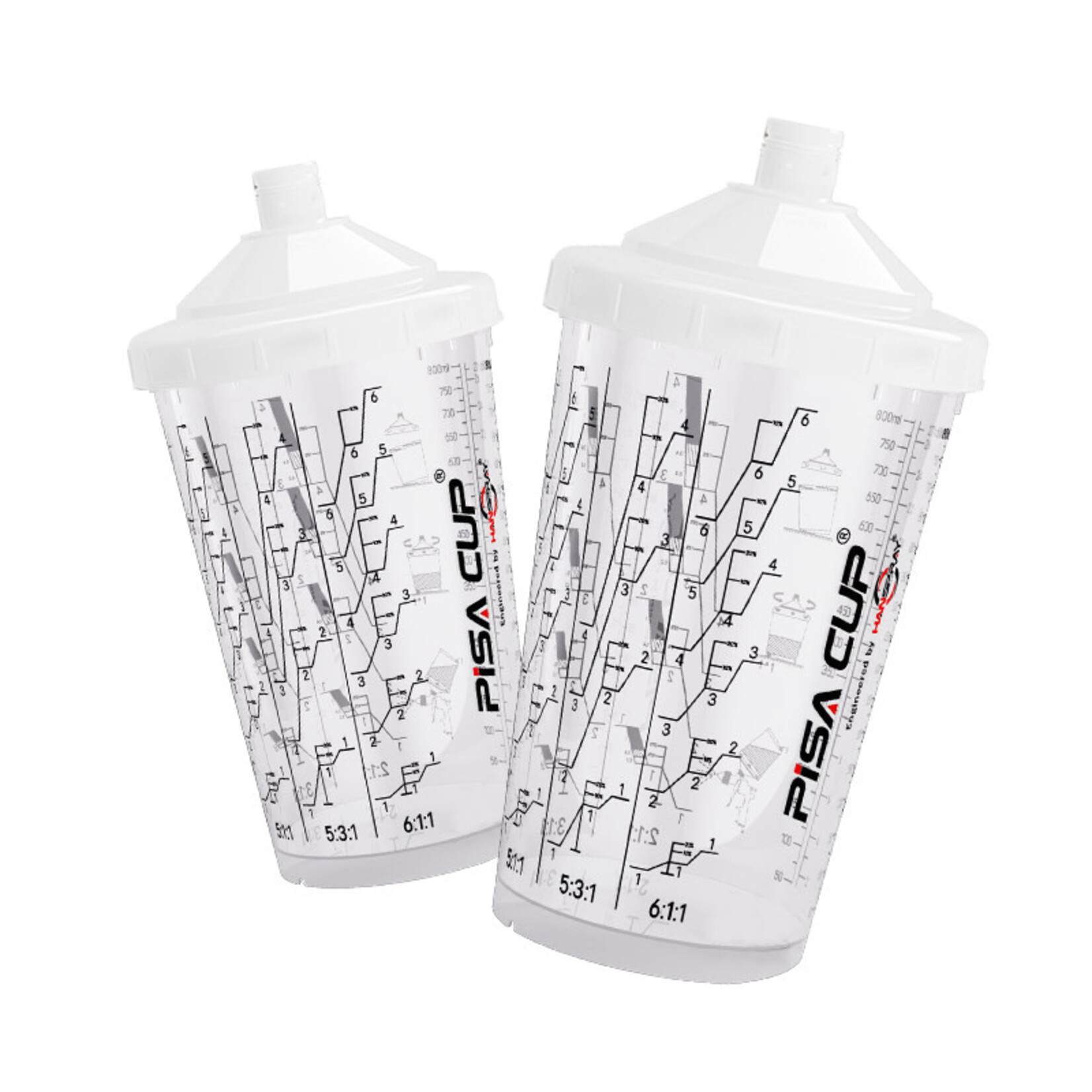 PISA Pisa Cups 800ml(0.8L) Set (125mic Filter) PISA