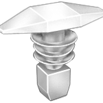 Pelco 0.730081 PELCO WEATHERSTRIP RETAINER IMPORT. 50 Qty Per Pack G / 5