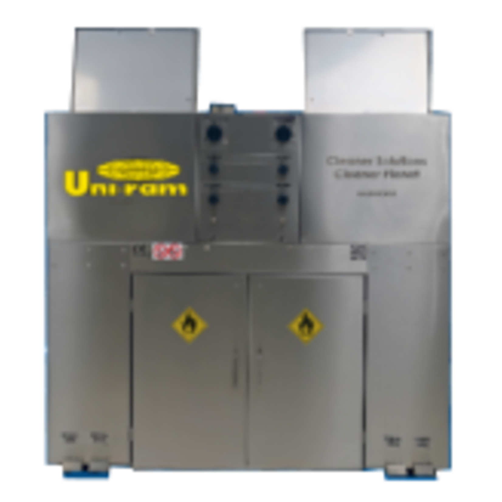 Uniram UG5300 MSO Spray Gun Cleaner Stainless Steel Cabinet, Rust-free, high durability Wider cabinet for 4 pcs 5 gallon standard pails Both tanks (Solvent and Water) provide automatic washing of Spray Guns Both tanks use a 5 minute timer for auto wash and self