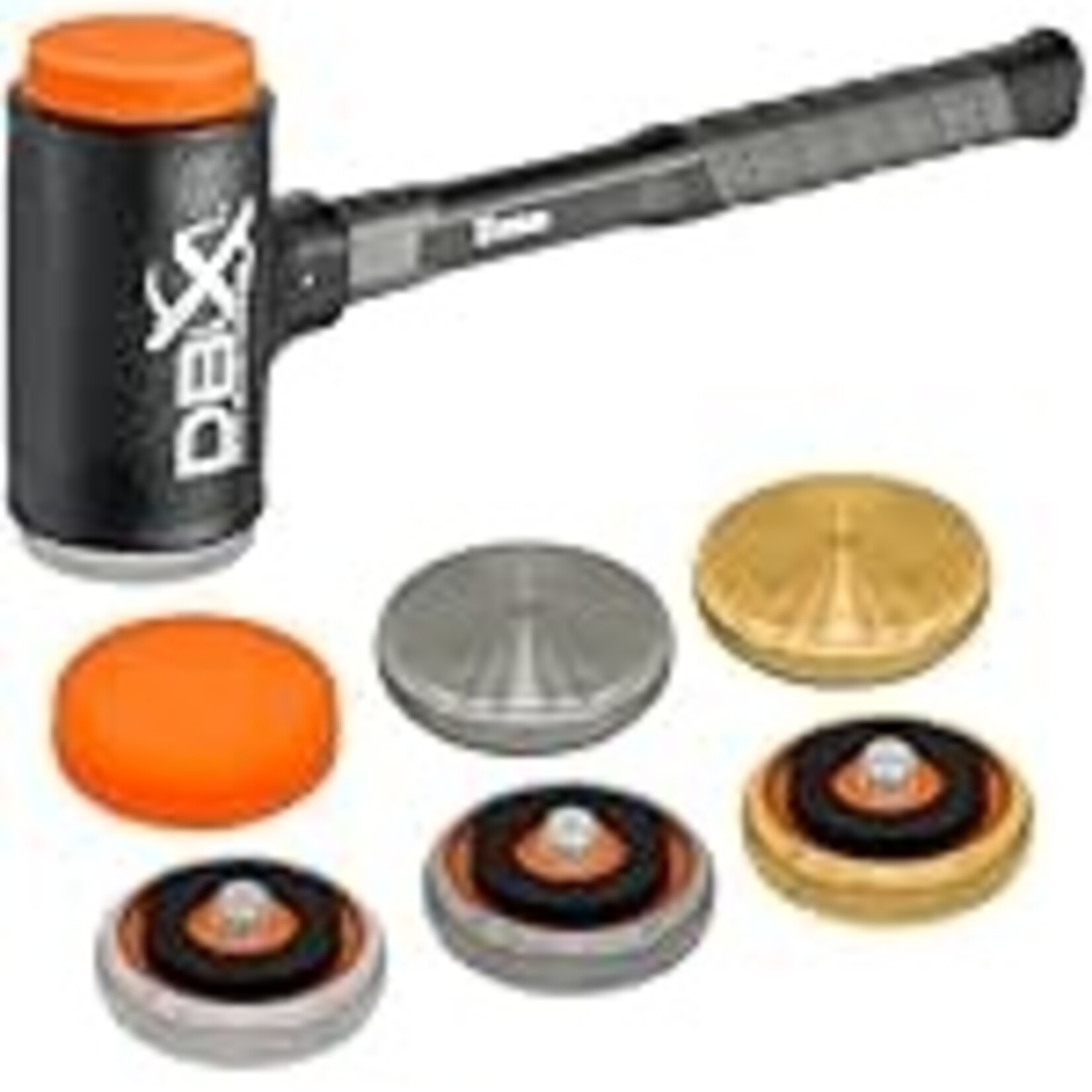 TITAN 45 OZ. DBX™ DEAD BLOW HAMMER SET WITH 4 DIFFERENT MATERIAL REPLACEABLE STRIKING FACES