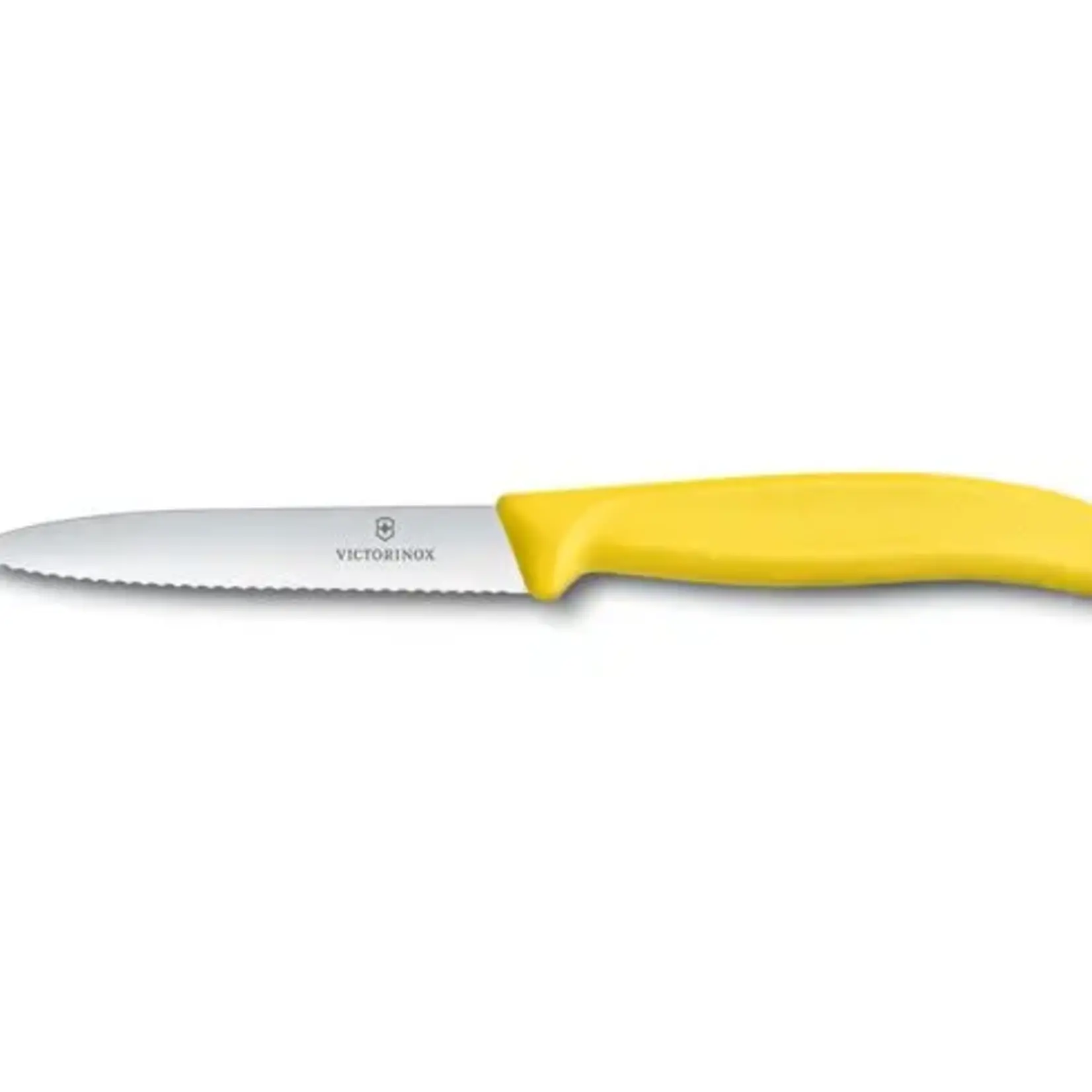 Couteau Office 3 1/4 po lame dentelée jaune 6.7636