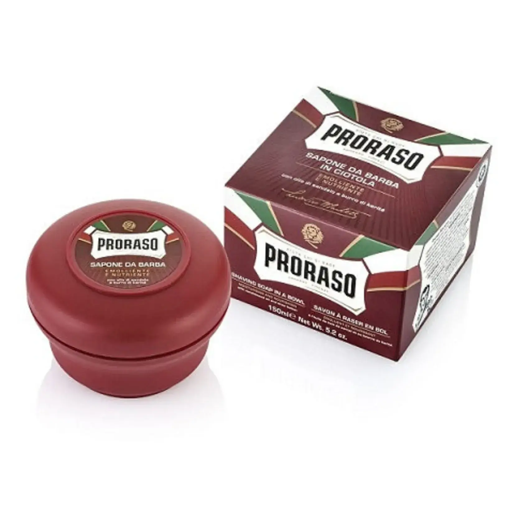 Proraso Savon à raser en bol bois Santal et beurre de karité 150Ml P116