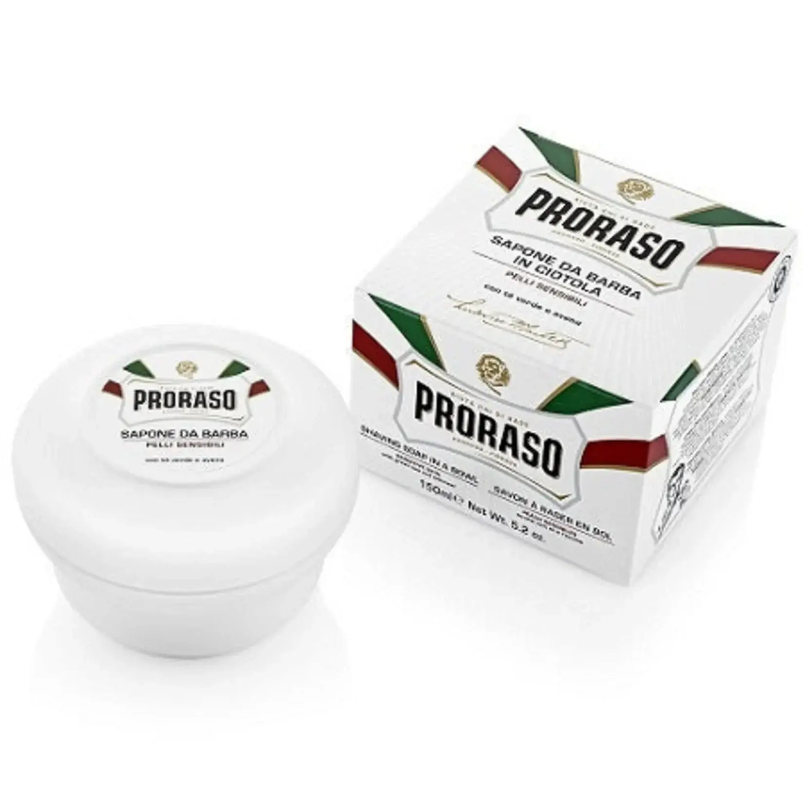 Proraso Savon à raser en bol Avoine et Thé vert, pour peaux sensibles,150Ml Proraso