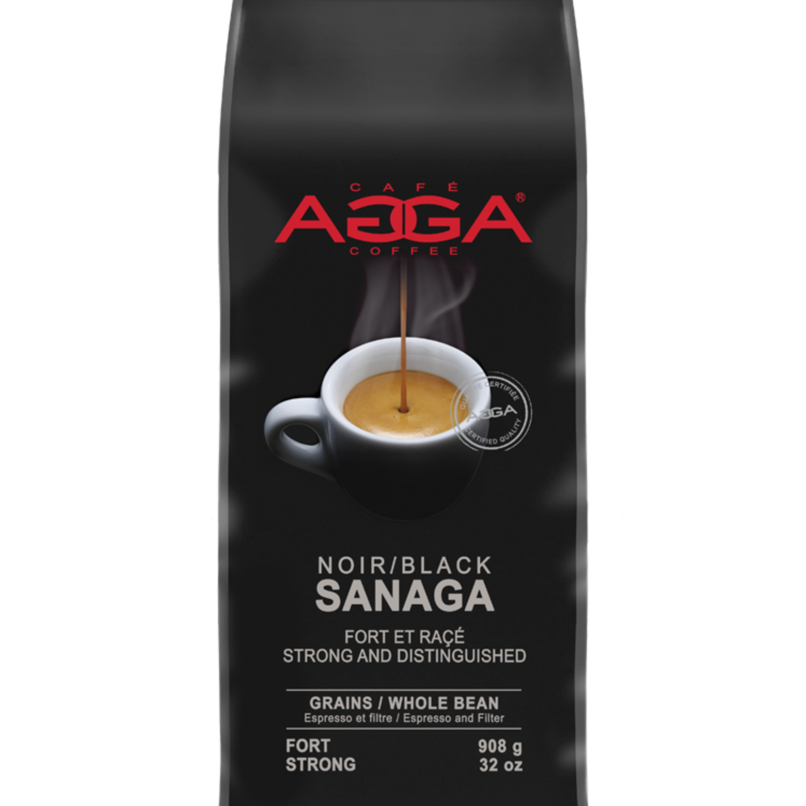 AGGA Café en grains espresso Sanaga 908g