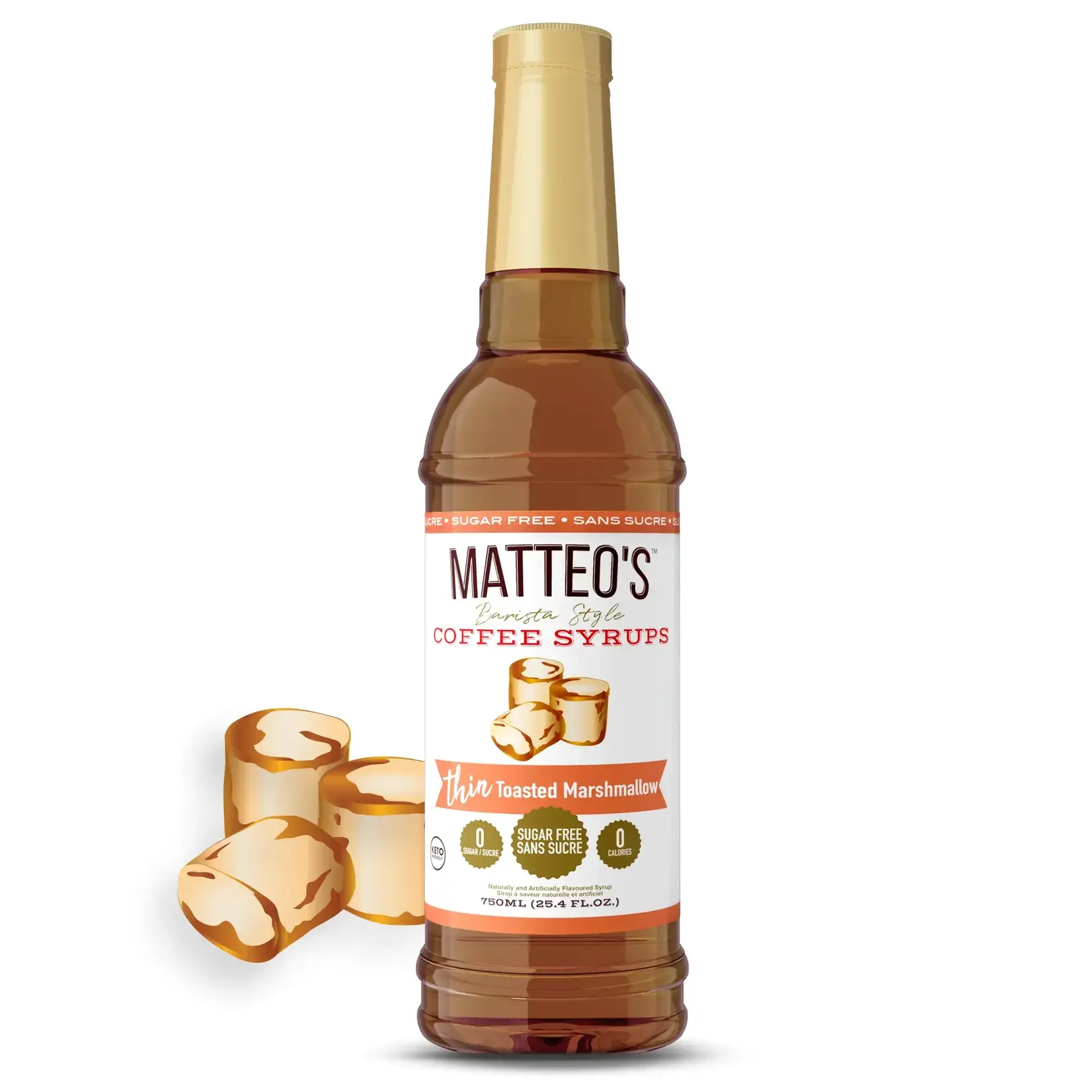 Matteo's Sirop à café sans sucre Matteo's Guimauve grillé 750ml 500182