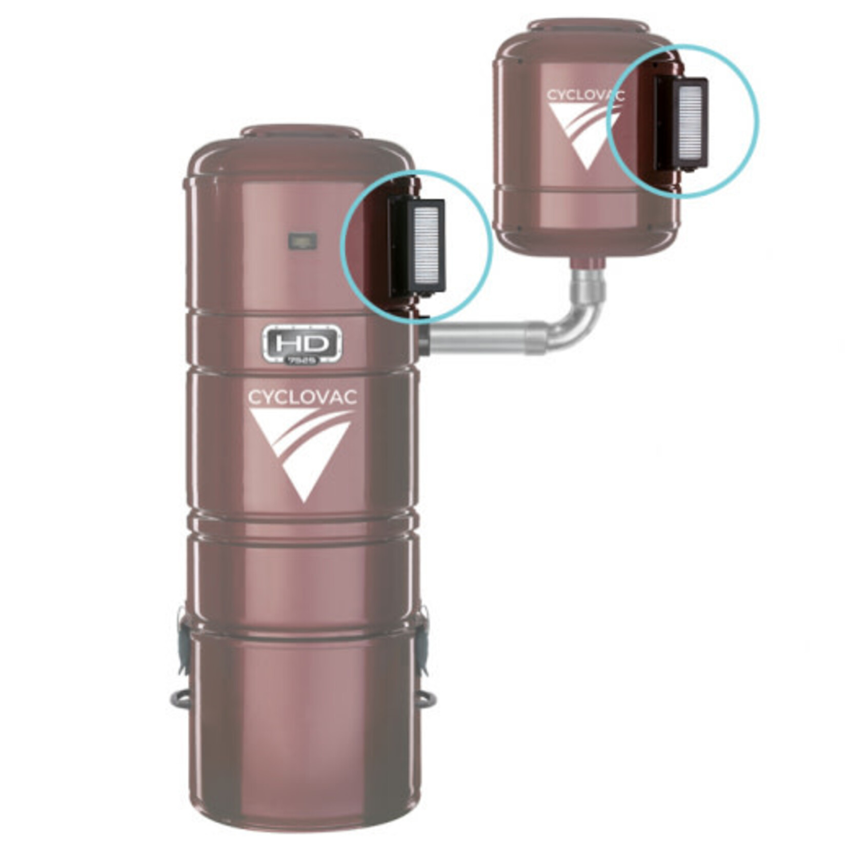 Cyclovac Filtre à poussière de carbone - Paquet de 2 TDFILHEC2