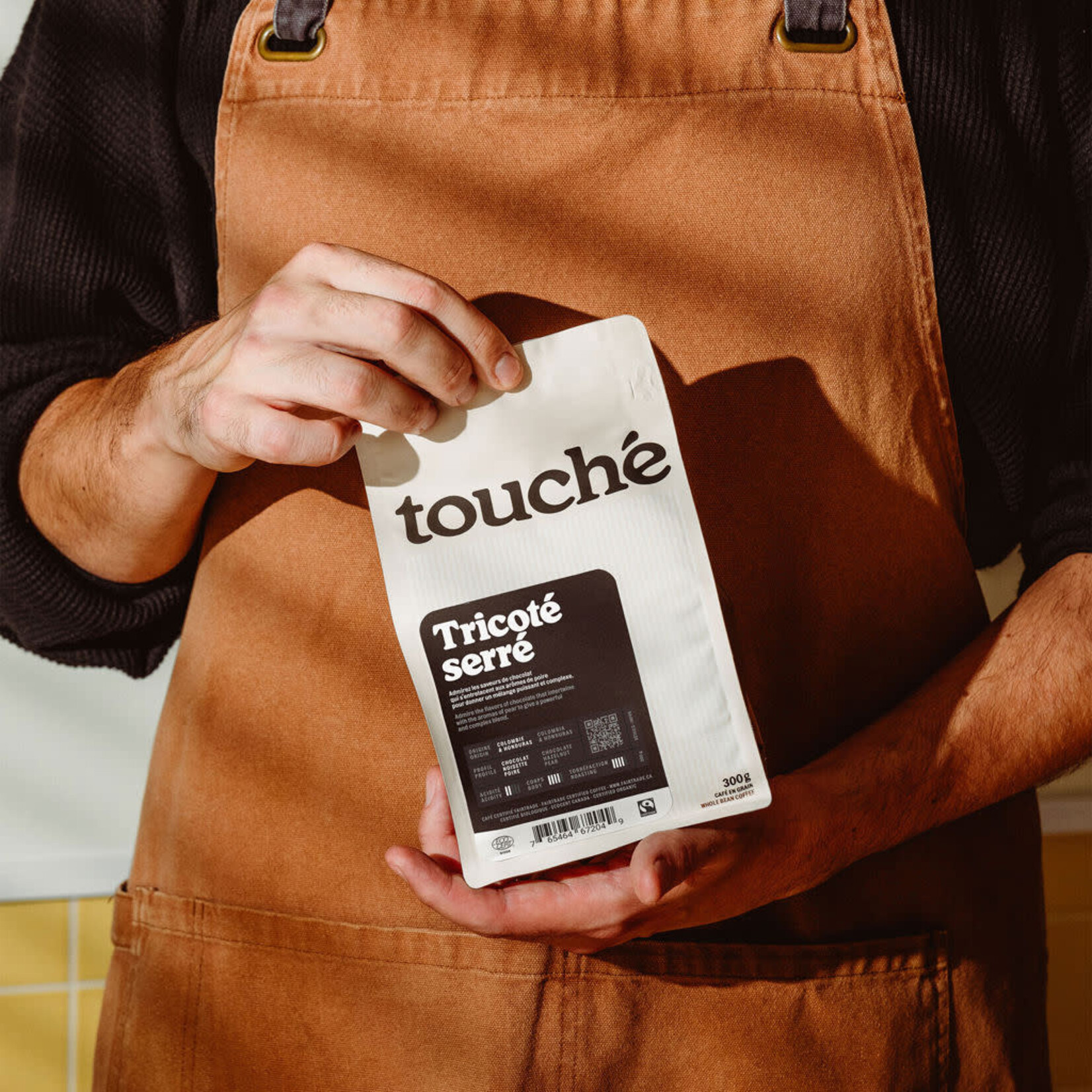 cafe touche Tricoté serré Bio-équitable 1kg Café en grain TOUBTS1000
