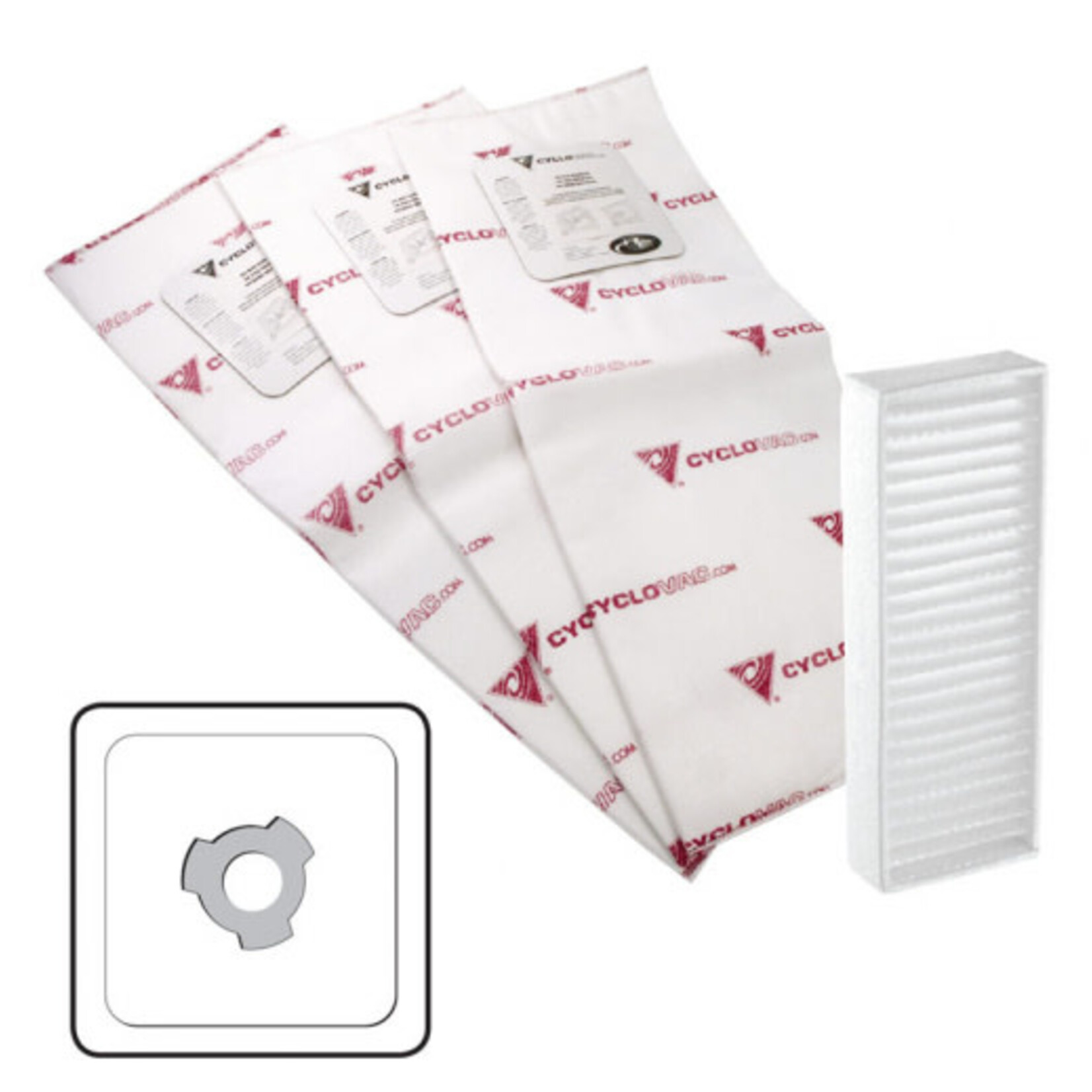 Cyclovac Sac électrostatique robuste et filtre à poussière de carbone inclus TDSAC83C