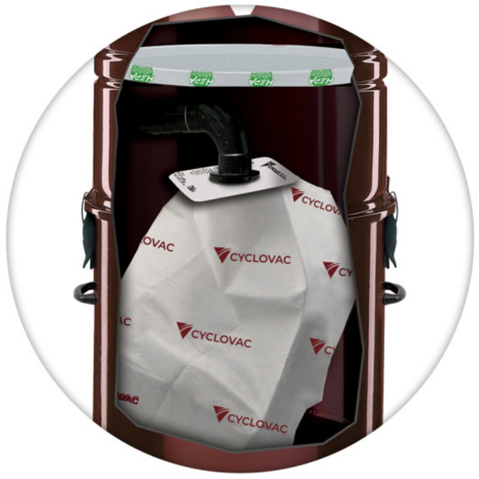 Cyclovac Sac électrostatique robuste et filtre à poussière de carbone inclus TDSAC83C