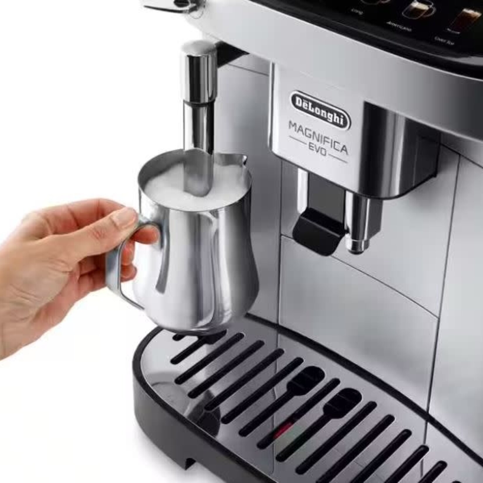 Machine espresso Magnifica Evo avec bras vapeur ECAM29043SB