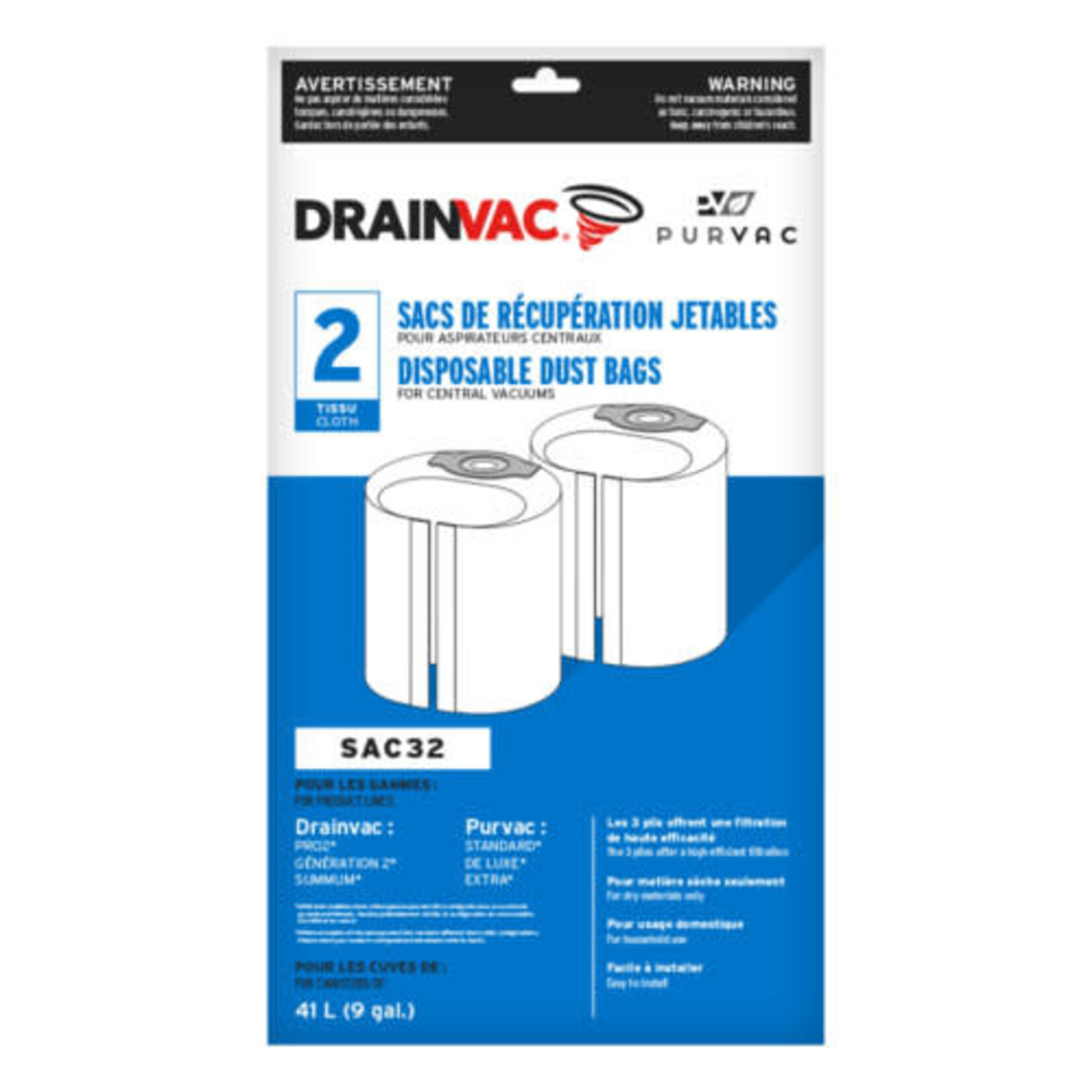 Drainvac sac-32 drainvac