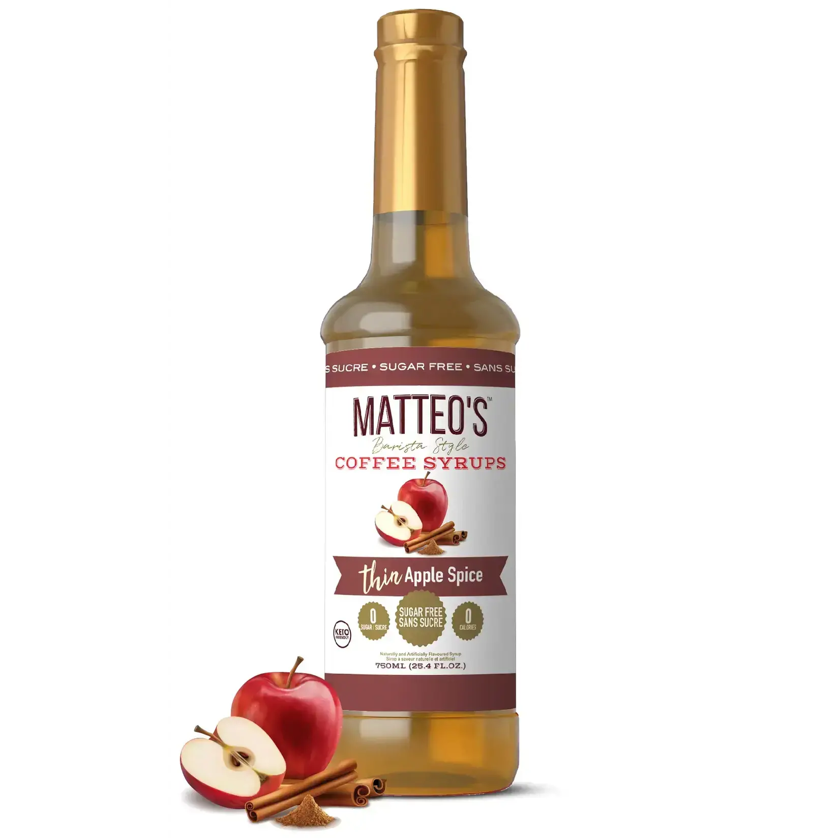 Matteo's Sirop à café sans sucre Matteo's Pomme épicé 750ml 50099