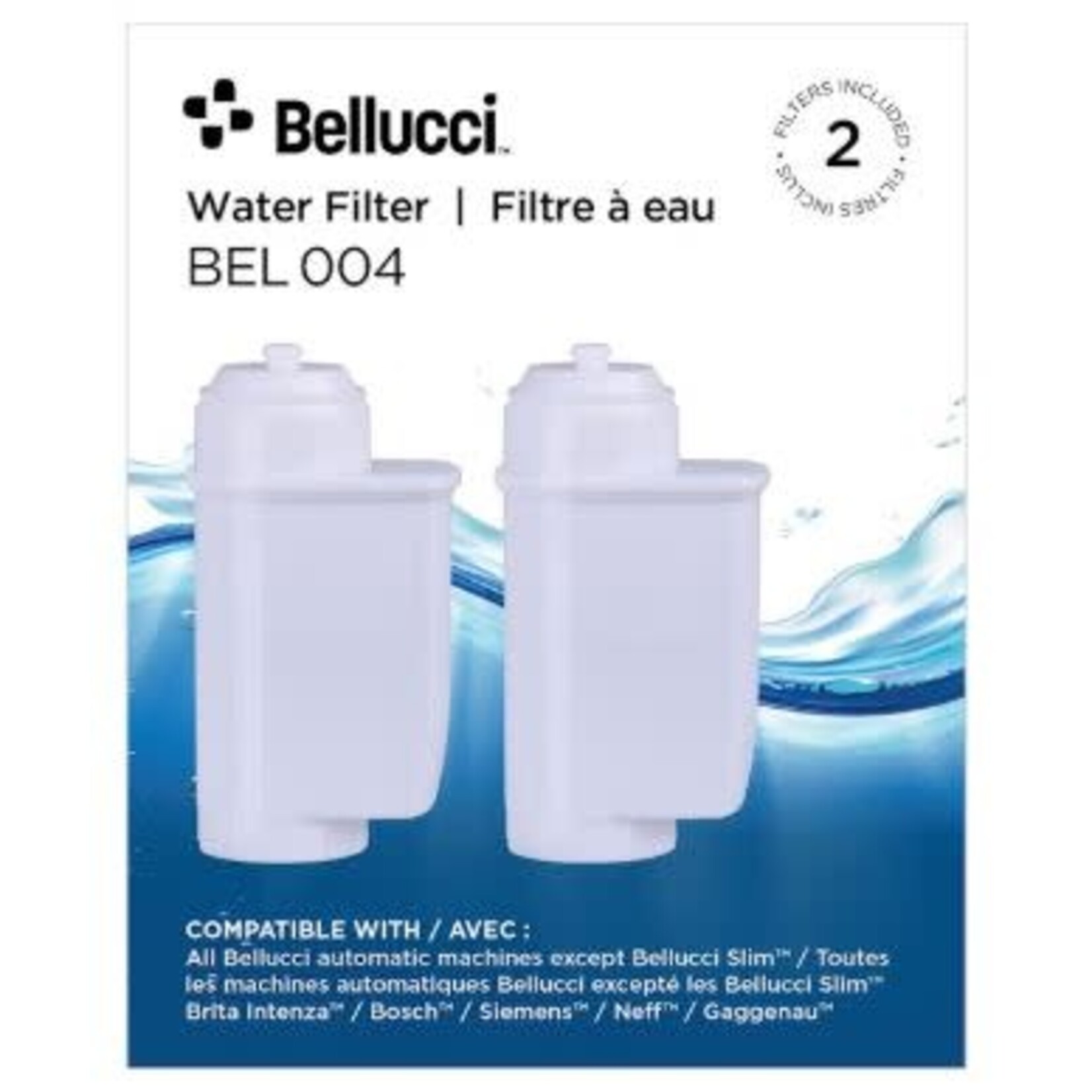 BEL004 Filtre à eau Bellucci compatible avec AquaAroma Crema