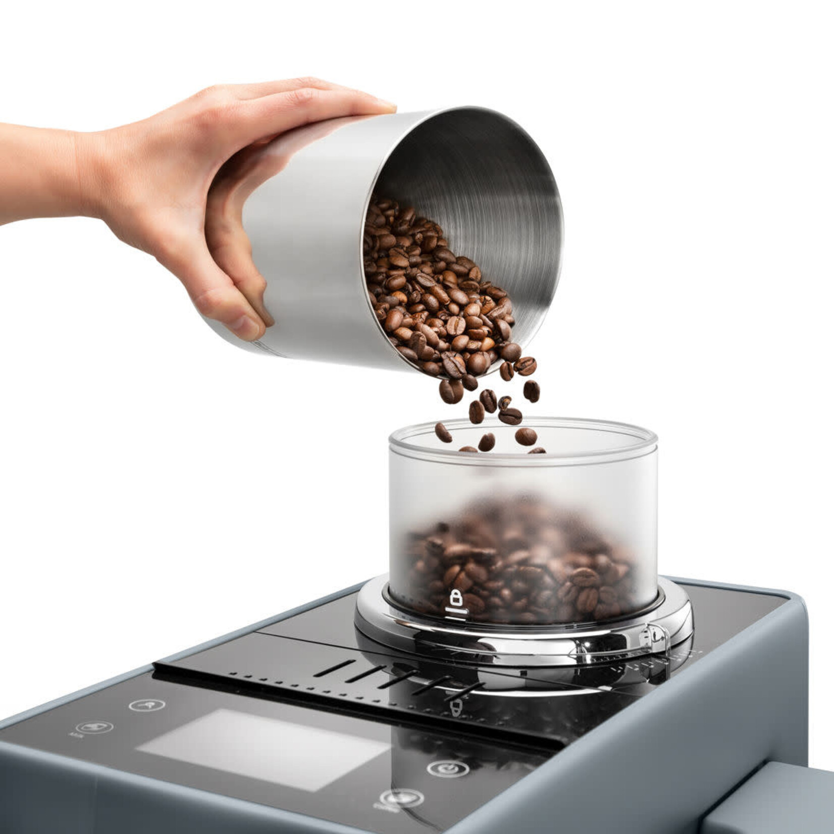 Machine à espresso automatique avec mousseur à lait Rivelia - Gris EXAM44055G