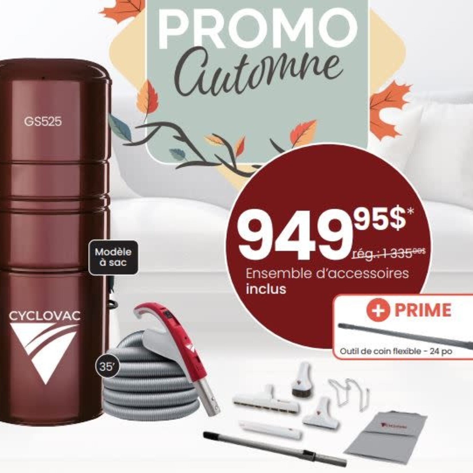 Cyclovac vcys525a2 aspirateur cyclovac