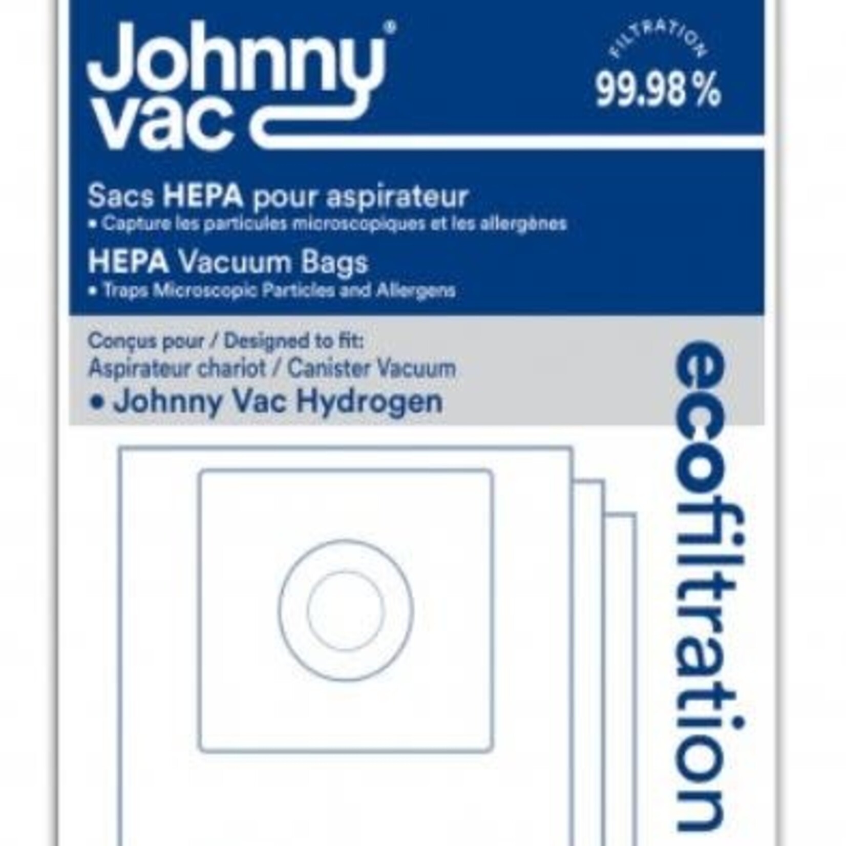 Johnny Vac Sacs micro filtre hepa hydrogen + shark EP754 baracuda paquet de 3 202H