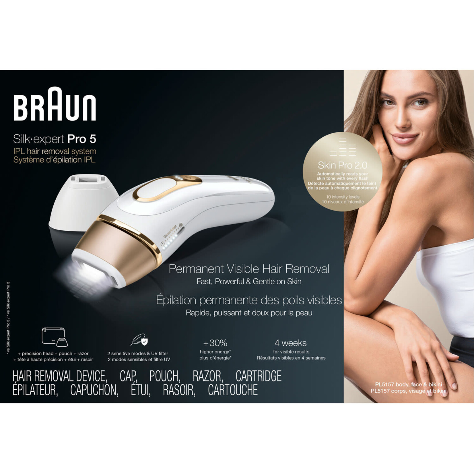 Système d'épilation à sec IPL Silk Expert Pro 5 de Braun (PL5157)
