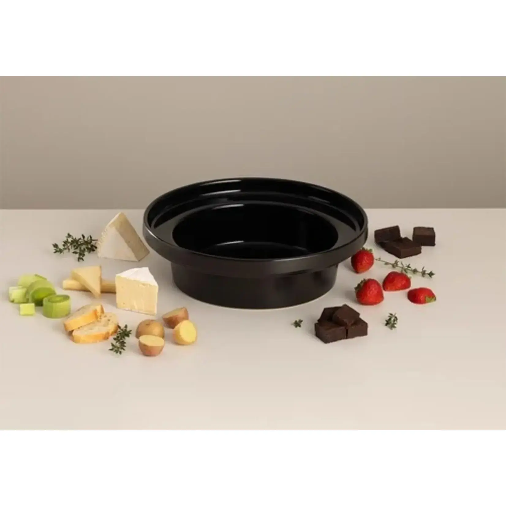 FONDUSSIMO Ensemble à fondue Evolution 6P Mini 3-en-1 FME 1006 (fondue, bol céramique et 3 paires de pinces)