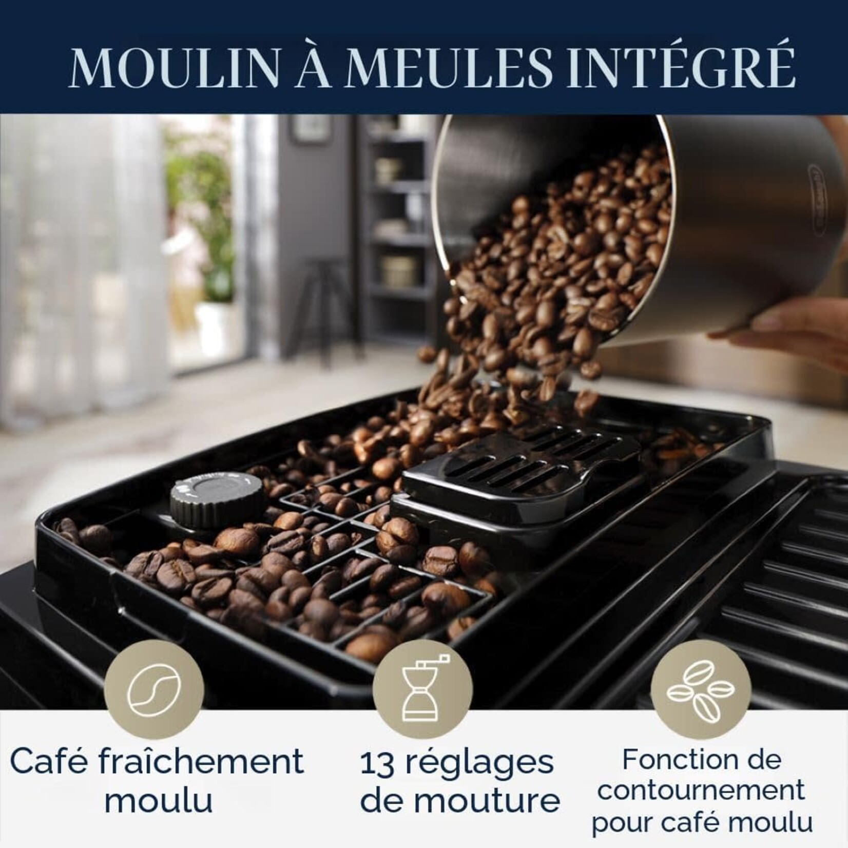 De'Longhi Magnifica Start ECAM22080SB Machine à expresso et à café avec mousseur à lait automatique
