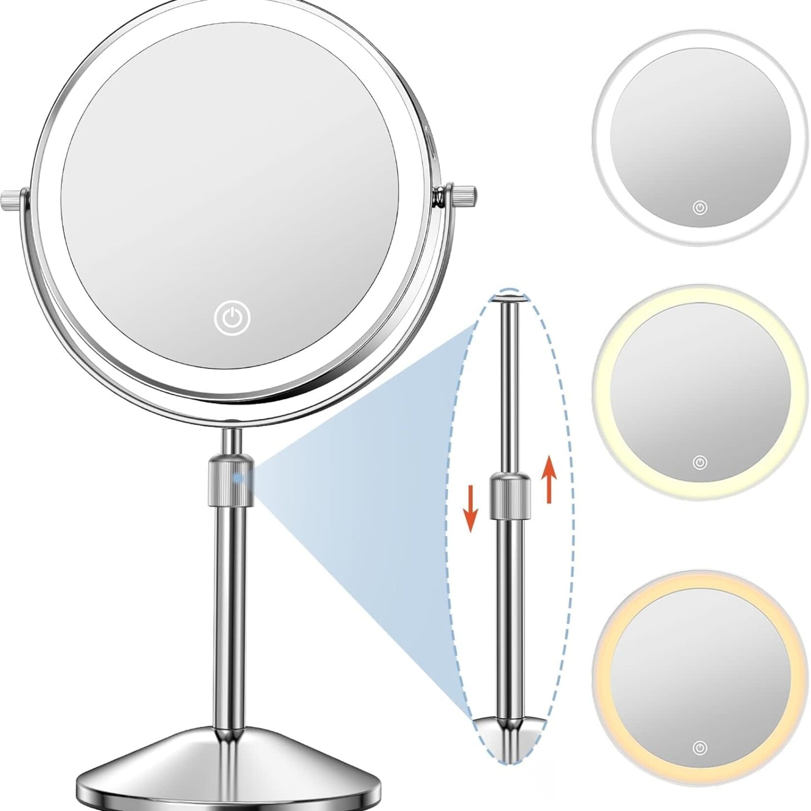 Miroir de courtoisie avec miroir de maquillage 1x/10x de 17,8 cm B0CJV8CWPC