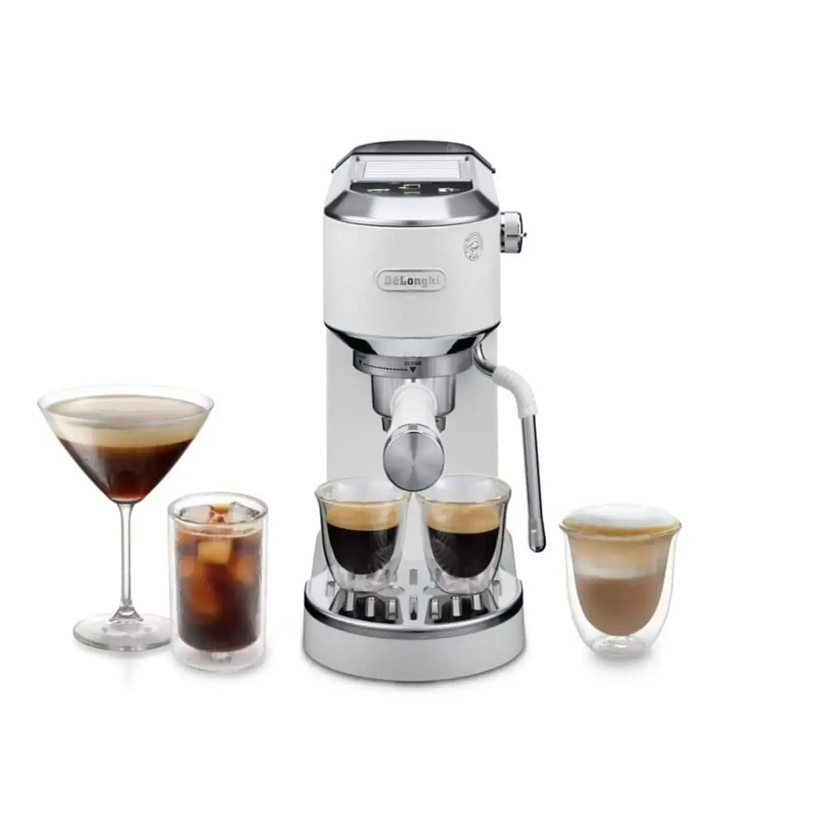 MACHINE A ESPRESSO MANUELLE DEDICA DUO BLANCHE DELONGHI EC890WI