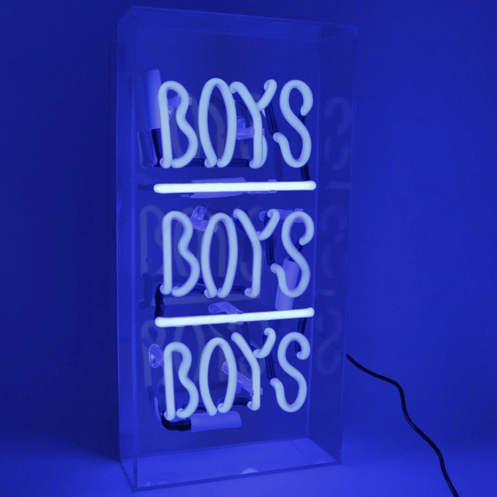 Locomocean Boys Boys Boys Acrylic Box Neon Light