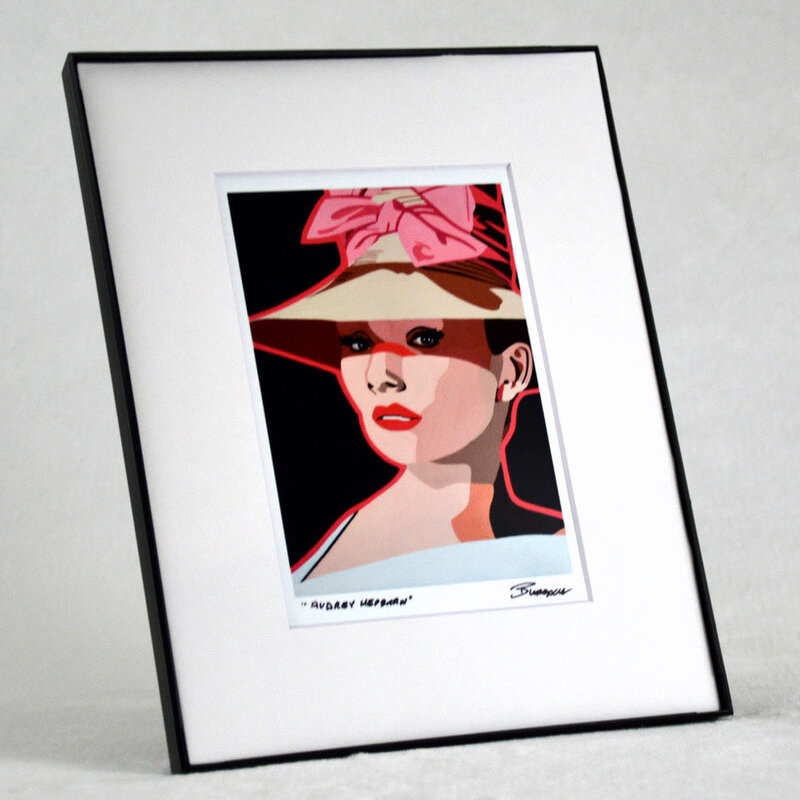 ChrisBurbach Audrey Hepburn portrait - Pink Hat