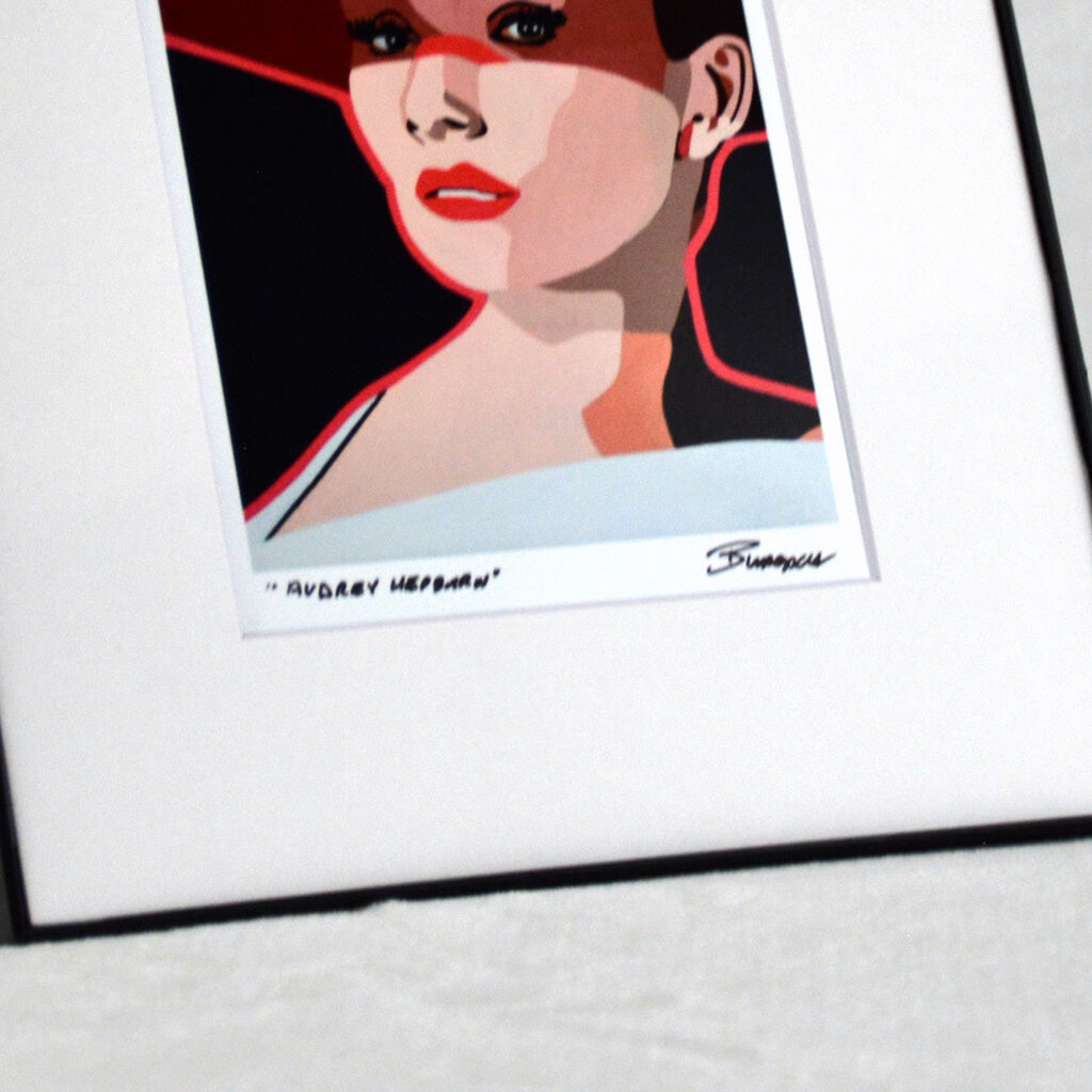 ChrisBurbach Audrey Hepburn portrait - Pink Hat