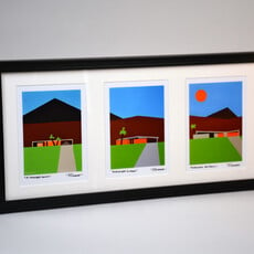 ChrisBurbach Alexander Triptych - Black Wood Frame