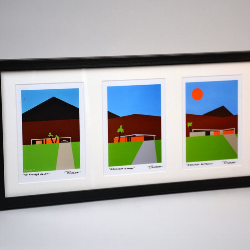 ChrisBurbach Alexander Triptych - Black Wood Frame