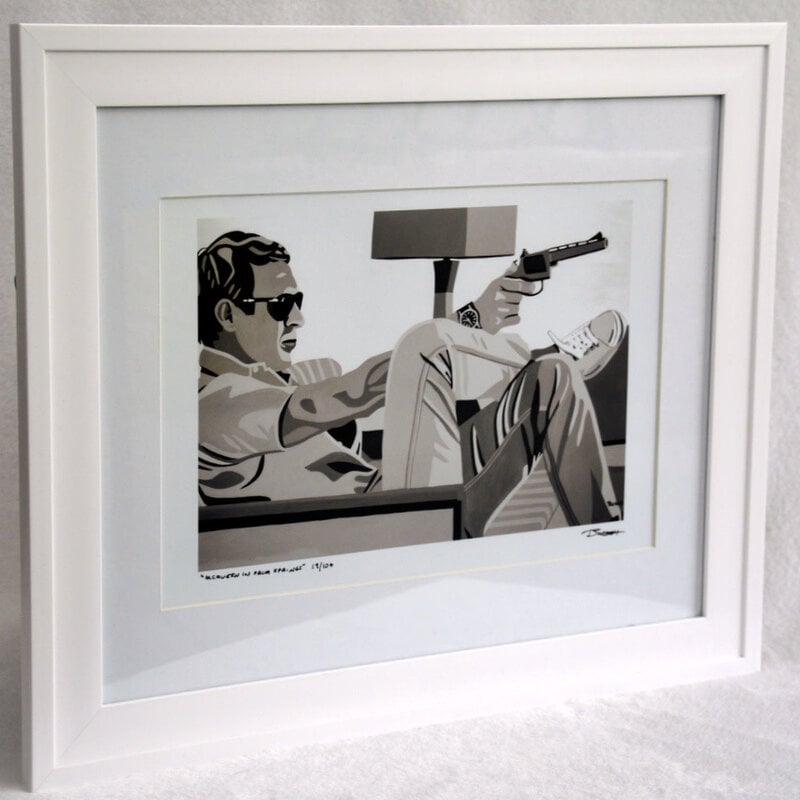 ChrisBurbach Steve Mcqueen Portrait - Ltd Edition - 16x20