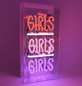 Locomocean Girls Girls Girls Acrylic Box Neon Light